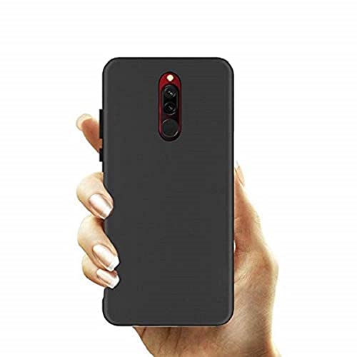 Image of Mobile Back Cover Case for Xiaomi Redmi 8 (Silicone Case|CameraProtection|Black SC1510)