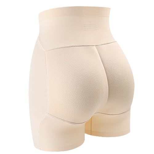 UoQo Po Push Up Hose Damen Hohe Taille Mesh Atmungsaktiv Shapewear Unterhose für Hüftverstärker Bauchkontrolle (DE/NL/SE/PL, Alphanumerisch, S, Regular, Regular, Nackte)