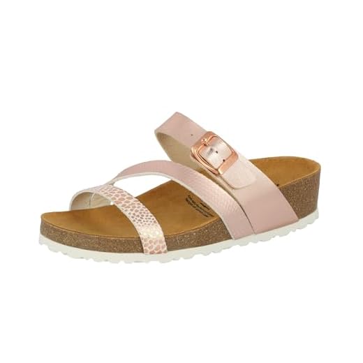 Lico Natural Glitter Damen Pantoletten, Rose, 37 EU