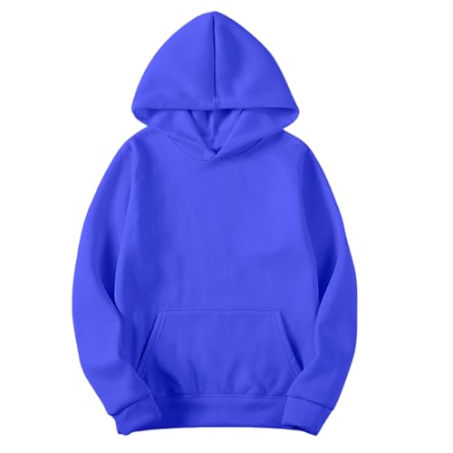 Hoodies for Men Pullover,Oversized Long Sleeve Fleece Hooded Sweatshirt Lightweight Casual Fall Winter Y2K Hoodies Blue2