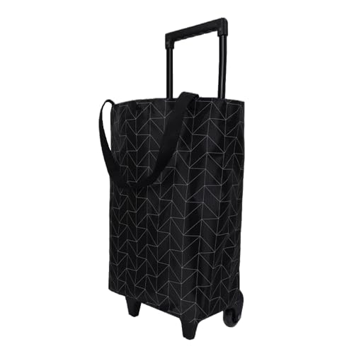 Image of Rolling Shopping Bag, Small Shopping Cart (Black)