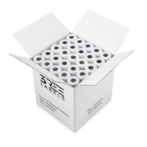 57x40mm Thermal Credit Card PDQ Machine Till Rolls, PDQ Rolls, Cash Register Thermal Paper Receipt, for PDQ POS EPOS EFTPOS terminals, Barclaycard Verifone Ingenico Move Sagem Spire Pax Worldpay(20)