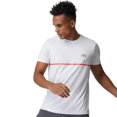 Image of U.S. Polo ASSN. Men Reflective Logo Polyester Spandex I715 Regular Fit T-Shirt - Pack of 1