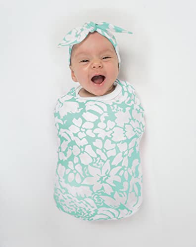 Image of SwaddleDesigns Marquisette Receiving Swaddle Blanket for Baby Boys & Girls, Soft Premium Cotton Muslin, Best Shower Gift, SeaCrystal Lush, Parent Picks Award Winner