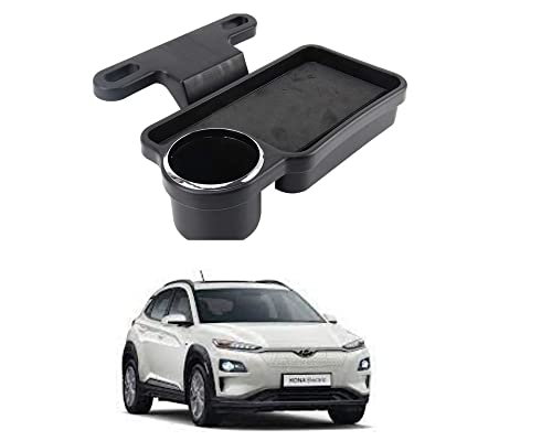 Image of Oshotto (FT-04) Foldable Car Auto Headrest Rear Back Seat Table Drink Food Cup Tray Holder Compatible with Hyundai KONA Electric