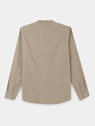 Image of StitchX Men's Full Sleeve Mandarin Collar Jacquard Shirt