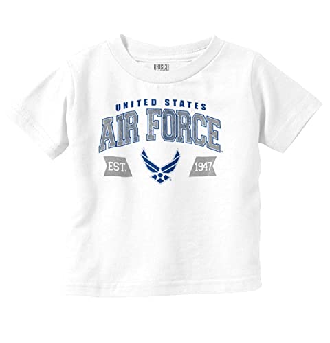 Brisco Brands US Air Force Wing Emblem Established Toddler Boy Girl T Shirt