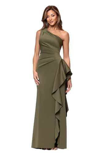 Image of Xscape Women's Off The Shoulder Sequin Floral Lace Overlay Formal Gown with Sweetheart Neckline