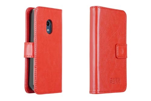 caseroxx Bookstyle Étui pour téléphone portable Nokia 225 4G (2024) rouge – Étui à rabat en cuir synthétique avec compartiments pour cartes de crédit,...