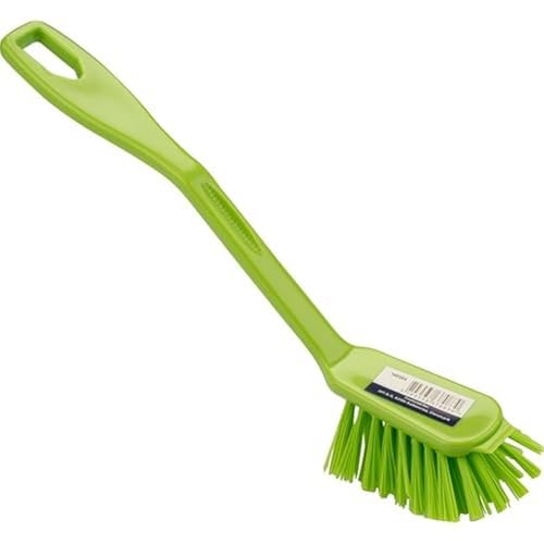 ABENA Green Washing Up Brush |23.5cm Dish Washing Brush| PP Plastic Dish Brushes For Washing Up With Nylon Bristles. Effective and efficient washing up brushes for use as washing brushes for dishes.