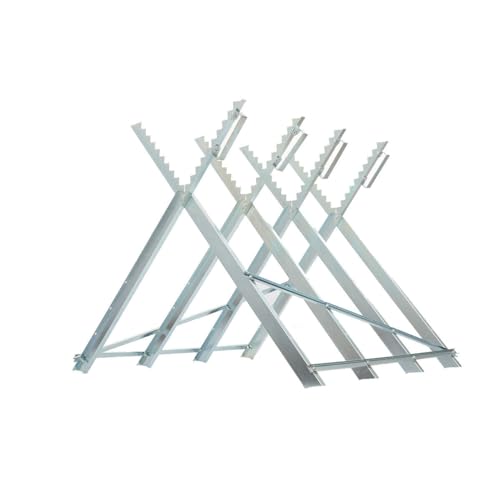 SUDEG Folding Saw Horse,Garden Folding Saw Horse Work Bench Folding Workbench Stand with 4 Handles for Forestry Workshop,150KG Capacity,84x80x80cm