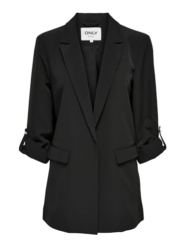 ONLY Damen Onlkayle-orleen 3/4 Loose TLR Blazer, Schwarz, 38 EU