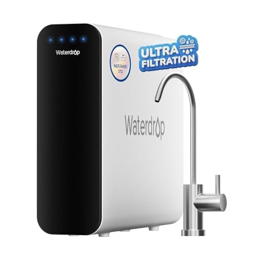 Waterdrop TSU 0.01μm Ultra-Filtration Under Sink Water Filter System, 3-Stage High Capacity, USA Tech, Smart Panel, No Waste Water, 2 Years Lifetime