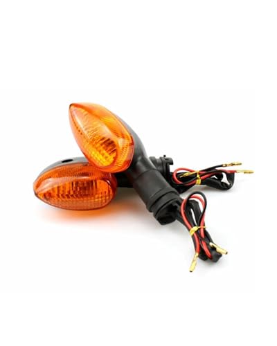 UUIUYGH frecce moto Per YAMAHA YZF R1 R6 R125 R25 R3 FZ-6N XJ6 Anteriore Posteriore Lampeggiante Universale 2PCS Moto Indicatore Direzione Lampada Indicatore Luminoso frecce moto omologate(Yellow)