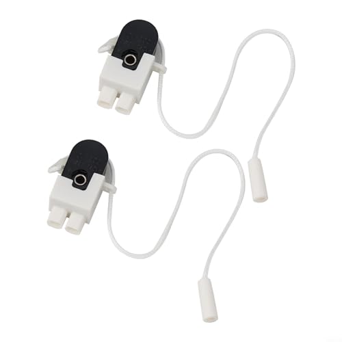 Lot de 2 chaînes de rechange pour lampes à cordon compatibles avec les luminaires et interrupteur de table avec bureau britannique