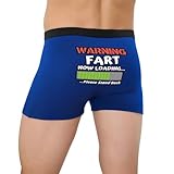 Sexy Code 1701 Novelty Boxer Briefs For Men Underwear Funny Pattern Behind the Buttocks Comfortable & Soft