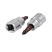 New Lon0167 PH2 Phillips Featured Head 3/8-inch Square reliable efficacy Chrome Vanadium Steel Drive Socket Adapter 2pcs(id:e17 0f d9 2e8)