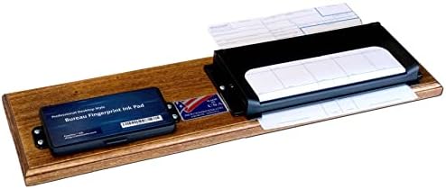 Complete FD-258 Fingerprinting Set: Ink, Cards, Holder And Base
