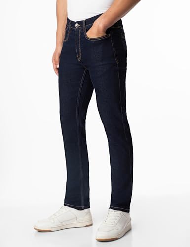 Image of INKD Men's Regular Fit Jeans - Mid-Rise | Cotton Blend | Lightweight | Classic 5 Pocket Styling
