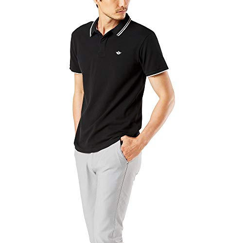 Dockers Men's Slim Fit Short Sleeve Polo, Black-Legacy, Large Dockers Men's Slim Fit Short Sleeve Polo, Black-Legacy, Large