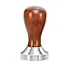 Produktbild ERWEY Kaffee Tamper 58mm Hochwertiger Espresso Stampfer aus Edelstahl Tamper mit braunem Echtholzgriff Kaffee Tamper für Cafes und Kaffeeliebhaber (58 MM)