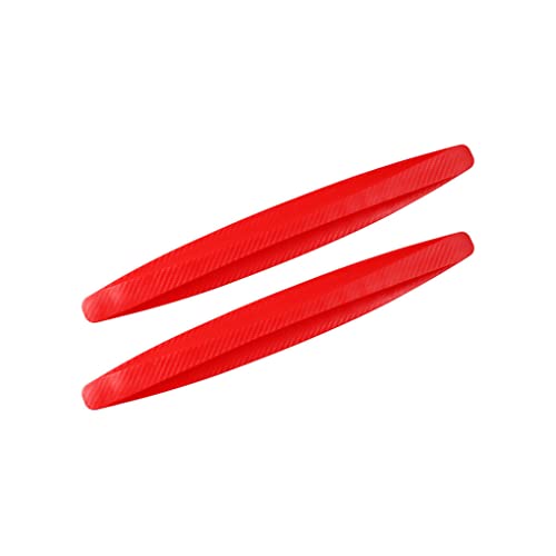 VUIUYOIES Tira de parachoques para coche de 2 piezas, Protector antideslizante, anticolisión, antiarañazos, parte delantera, Rojo Cover