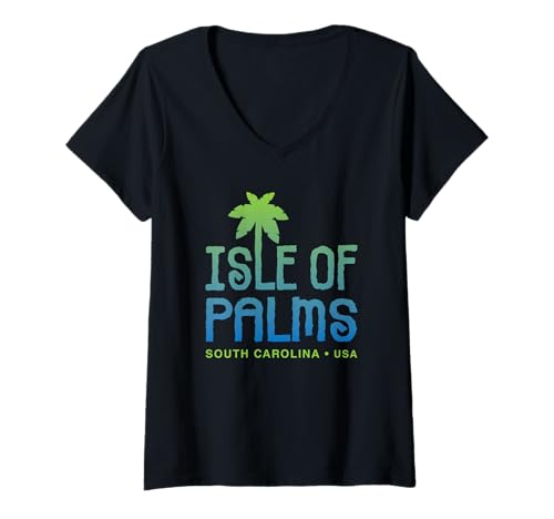 Womens Isle of Palms South Carolina Vacation and Beach Gear V-Neck T-Shirt