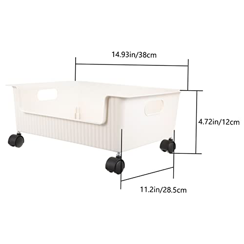 Rangement polyvalent pour documents et étagère mobile plastique sous bureau - 3