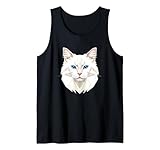 gatos angora turco alamaula Motivo de gato de angora y gata de angora en blanco. Este lindo conjunto de gato de angora y gato de angora es para los amantes de los gatos y los dueños de gatos de angora. Divertido regalo para la mamá del gato de angora, el amante del gato de angora.