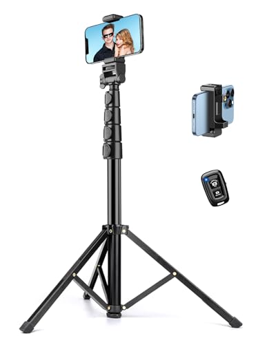 Victiv Phone Tripod, 70' Tripod for iPhone with Remote and Phone Holder, Sturdy & Stable, Adjustable Camera Stand & Selfie Stick Mode, Perfect for Selfies/Recording/Vlogging/Live Streaming