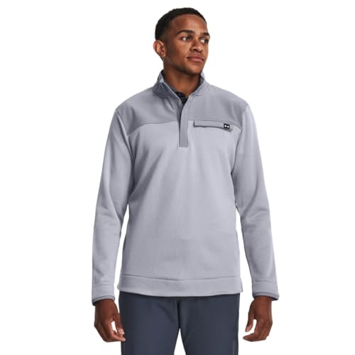 Under Armour Men's Standard Storm SweaterFleece Half Zip, (035) Steel / / White, Medium