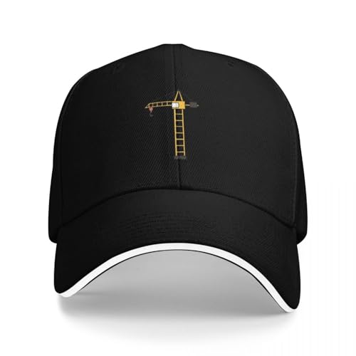 TBSANIN Gorra de béisbol Gorra de béisbol de grúa de construcción Simple Sombrero para el Sol Nuevo en Sombrero Negro béisbol para Hombres y Mujeres Regalos