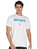Ajuste regular NIKE DB6473 M NSW tee JDI 12 Month T-Shirt Mens White/Laser Blue M