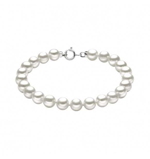 Bracelet femme Comete or blanc 750 perles Acquadolce : fini les bijoux qui ternissent