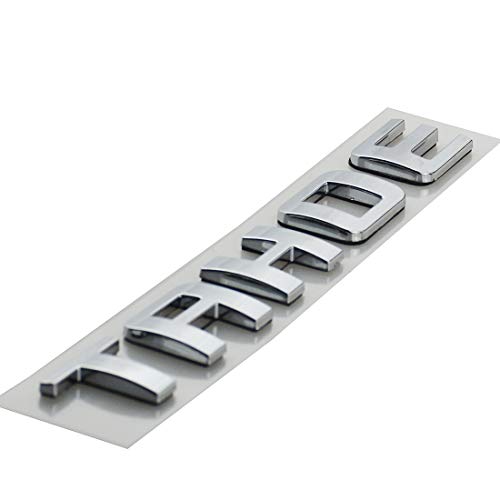 Image of 2pc Chrome Tahoe Emblem Door Trunk Tailgate Badge NAMEPLATE 3D Raised Strong Adhesive Fit for 07-17 Chevy Trunk Cars (Silver)