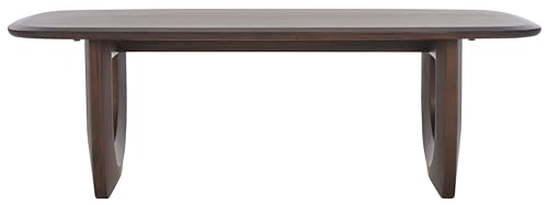SAFAVIEH Couture Collection Cassiette Walnut Solid Wood Coffee Table