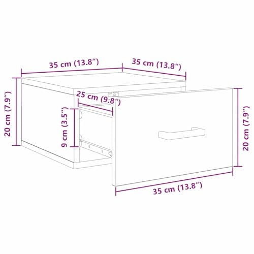 Table de nuit suspendue gain de place pour optimiser les petits espaces - 3