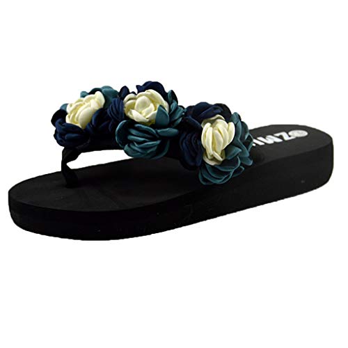 Sencillo Vida Chanclas Romanas de Mujer 2019 Sandalias y Chancletas de Plano para Señoras Flip Flops Planas Zapatos de Playa Bohemias Zapatillas Antideslizante Chancletas Aire Libre