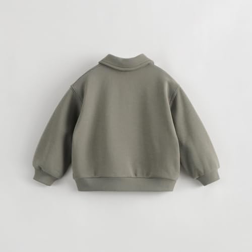 marc & janie Boys Outdoor Half Zip Lapel Sweatshirts Cotton Long Sleeve Simple Shirts Soft Pullover Tops 2312513