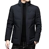 ZONLITYU Chaquetones Hombre Invierno Chaqueta de Invierno para Hombre, Ropa de Llegada, Abrigo Informal de Negocios, Cremallera, Cuello levantado, Rompevientos(Navy Blue,XX-Large)