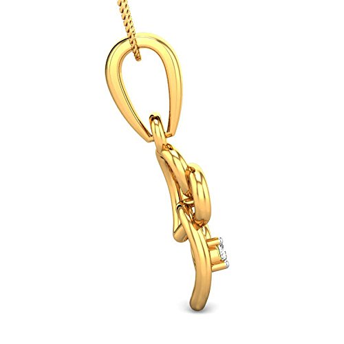 CANDERE by Kalyan Jewellers Contemporary Collection 14kt (585) Yellow Gold and Diamond Pendant - Image 5