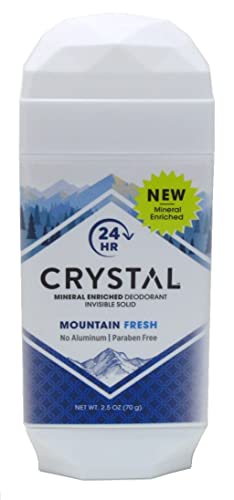 Crystal Deodorant Solid Stick 2.5 Ounce Mountain Fresh (Pack of 3)