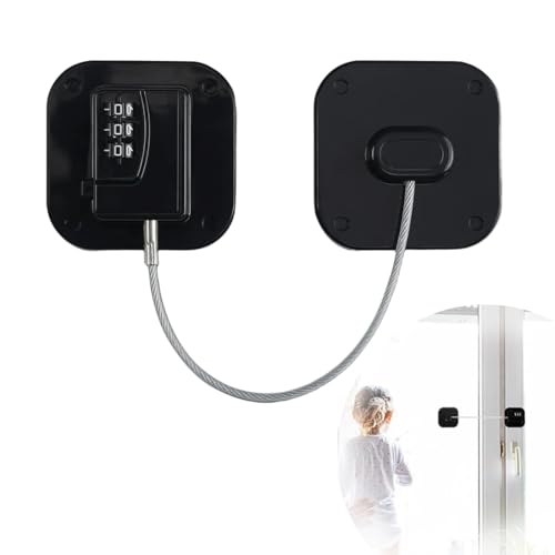 KEWUF 1 Pcs Cerradura para frigorífico con código sin taladrar, armario de seguridad infantil con contraseña para bebés, niños y adultos, cerradura de nevera para congelador, armarios, ventanas