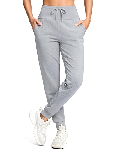 Image of G Gradual Women's Fleece Lined Joggers with Zipper Pocket Water Resistant Running Hiking Pants Winter Warm Thermal Sweatpants