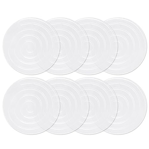 SENUN 滑り止めシート 目立てない 滑り止め ソファ ソファー 家具 滑り止めマット 透明 ベッド 強力 傷防止 ゴム 床 すべり止め シリコンマット 防震 ずれ防止 ズレ防止 キズ防止 テーブル テレビ台 食器棚 家電 8枚セット (円形, 8cm)