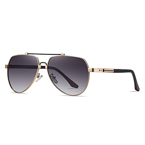 Image of Cyxus Classic Aviator Sunglasses Polarized 100% UV Protection Men Spring Temples Driving 1048