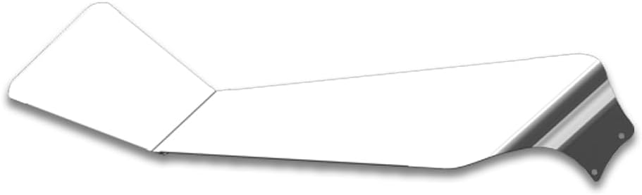 RoadWorks | Stainless Steel Champion 10.5" - 6" Bowtie Post Mount Visor for Peterbilt Legacy Cab Ultracab and Flat Top Trucks | 35950