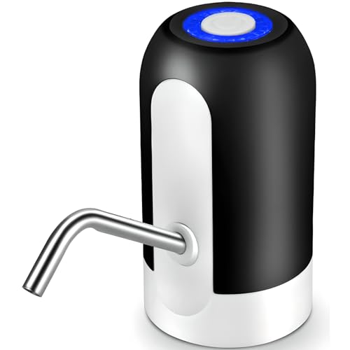 Retoo Wasserflaschen Pumpe Flaschen-Wasserspender Elektrische USB-Ladegerät Wasserspenderpumpe Trinkwasserschalter Wasserpumpe für Camping Küche Büro Barbecue 5W