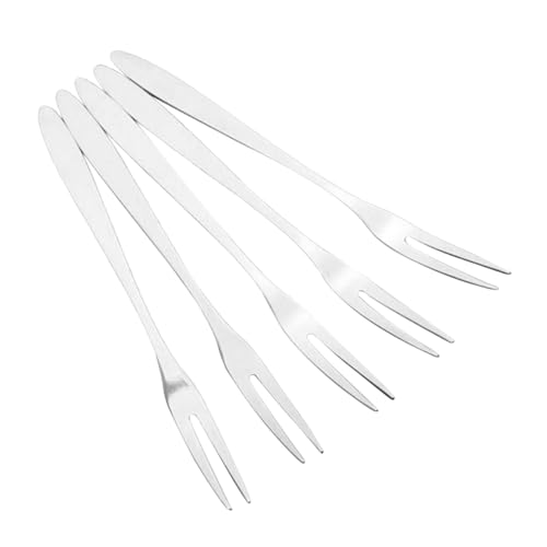 Zerodeko Fourchettes à Fruits à Double Extrémité 6 Pièces Acier Inoxydable Maniable Et Facile à Nettoyer Pour Apéritifs, Desserts Et Salades Ensemble De Fourchettes à Dégustation