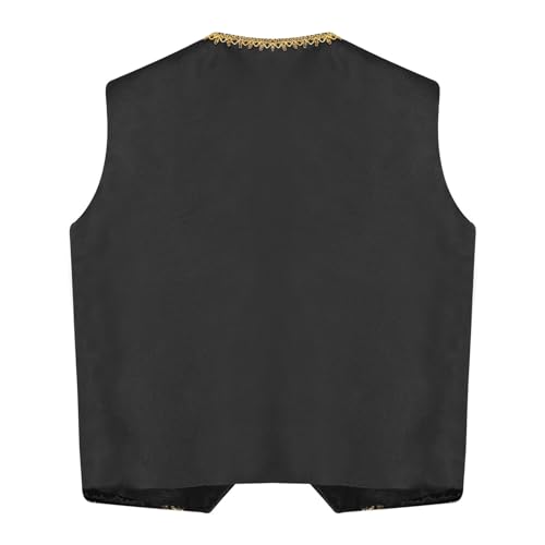 Kids Boys Arabian Prince Outfit Sleeveless Vest Waistcoat Halloween Carnival Fancy Party Dress Up4